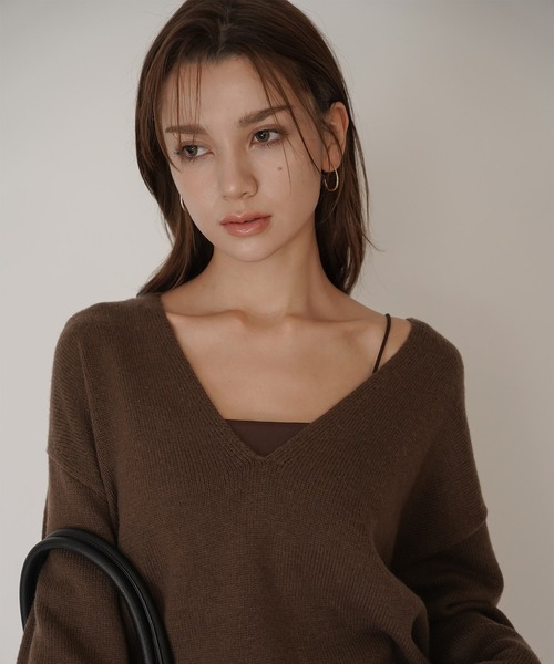 KINO THE KEI(キノザケイ)の「クリアカットソー 2WAY クロップド カップ付き トップス KINO THE KEI(Tシャツ/カットソー・レディース・ブラック/ホワイト/ダークブラウン/ベージュ・フリー)」の3枚目の写真