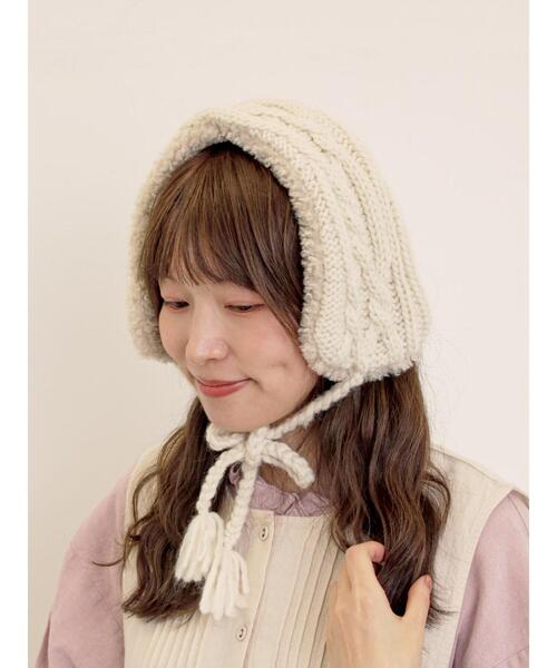 Samansa Mos2（サマンサ モスモス）の「【2WAY】イヤマフ付け襟（ネックレス・レディース・オフホワイト/モカ・F）」の2枚目の写真