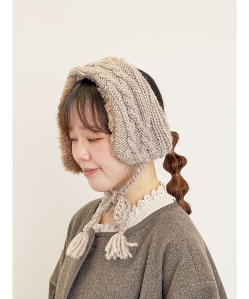 Samansa Mos2（サマンサ モスモス）の「【2WAY】イヤマフ付け襟（ネックレス・レディース・オフホワイト/モカ・F）」の4枚目の写真