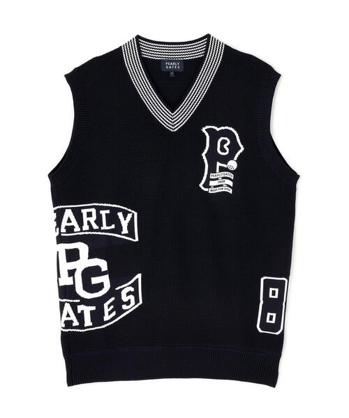 PEARLY GATES（パーリーゲイツ）の「14GジャガードVネックニットベスト（ニット/セーター・メンズ・ネイビー・MEDIUM/LARGE/X-LARGE）」の17枚目の写真