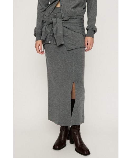 SLY(スライ)の「DOCKING KNIT SK ドッキング ニット スカート 秋服 冬服(スカート・レディース・杢グレー/ブルー系その他・FREE)」の8枚目の写真