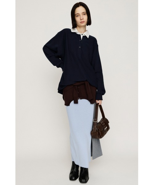 SLY(スライ)の「DOCKING KNIT SK ドッキング ニット スカート 秋服 冬服(スカート・レディース・杢グレー/ブルー系その他・FREE)」の12枚目の写真