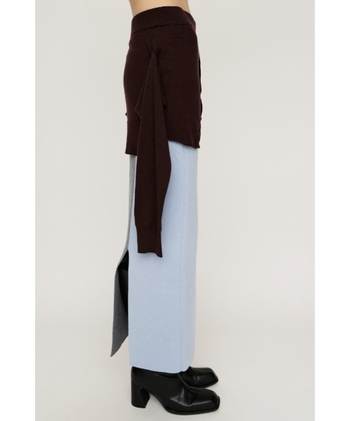 SLY(スライ)の「DOCKING KNIT SK ドッキング ニット スカート 秋服 冬服(スカート・レディース・杢グレー/ブルー系その他・FREE)」の16枚目の写真