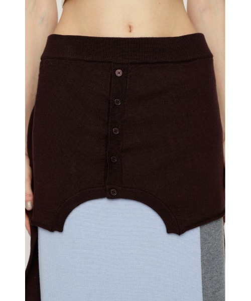 SLY(スライ)の「DOCKING KNIT SK ドッキング ニット スカート 秋服 冬服(スカート・レディース・杢グレー/ブルー系その他・FREE)」の17枚目の写真