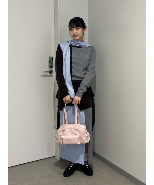SLY(スライ)の「DOCKING KNIT SK ドッキング ニット スカート 秋服 冬服(スカート・レディース・杢グレー/ブルー系その他・FREE)」の3枚目の写真