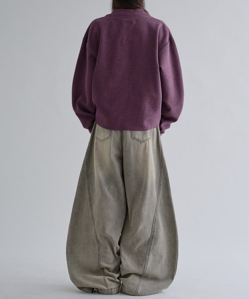 EPNK（イーピーエヌケー）の「Lame Button Henley Knit / ラメボタンヘンリーニット（Tシャツ/カットソー・メンズ・ブラック/パープル・SMALL/MEDIUM/LARGE）」の19枚目の写真