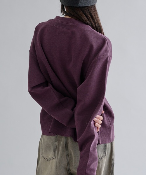 EPNK（イーピーエヌケー）の「Lame Button Henley Knit / ラメボタンヘンリーニット（Tシャツ/カットソー・メンズ・ブラック/パープル・SMALL/MEDIUM/LARGE）」の15枚目の写真