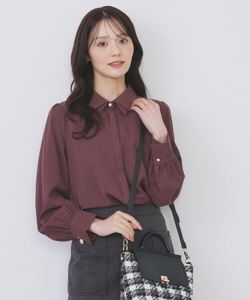 新品 定価78100 フォクシー ボウタイ ブラウス 防シワ M 2024年 セットアップ 洗濯機で洗える！UVカット！ストレッチ！防シワ！ダブル