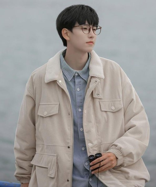 オーバーサイズ襟ボアコーデュロイブルゾン（ブルゾン）｜Ressaca