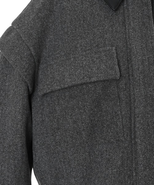 Narcissus（ナルシス）の「【2WAY】カラージャケット/ノーカラーショートジャケット（ノーカラージャケット・レディース・チャコール/アイボリー・FREE）」の20枚目の写真