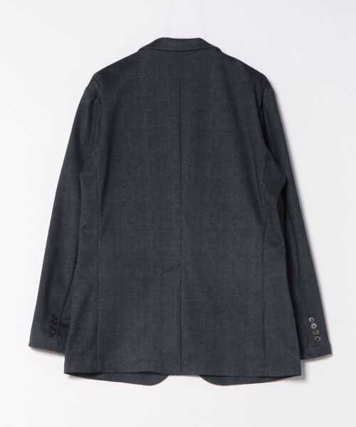 TAKA-Q（タカキュー）の「【ストレッチ 抗ピリング ウォッシャブル イージーケアア】タカキュー 2ボタン ジャケット チェック紺(セットアップ可能)（スーツジャケット・メンズ・ネイビー・X-LARGE/3L/MEDIUM/LARGE/S）」の2枚目の写真