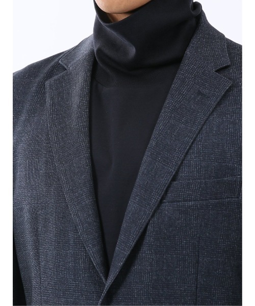 TAKA-Q（タカキュー）の「【ストレッチ 抗ピリング ウォッシャブル イージーケアア】タカキュー 2ボタン ジャケット チェック紺(セットアップ可能)（スーツジャケット・メンズ・ネイビー・X-LARGE/3L/MEDIUM/LARGE/S）」の12枚目の写真