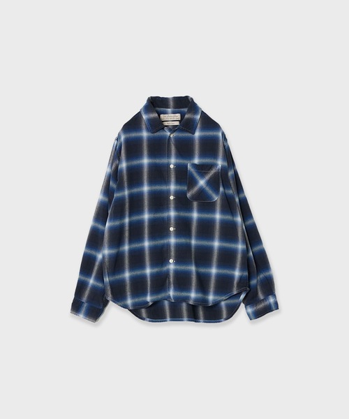 REMI RELIEF(レミレリーフ)の「REMI RELIEF SP加工 オンブレネルチェック レギュラーシャツ / RN29373074(シャツ/ブラウス・メンズ・ネイビー・L/M)」の1枚目の写真