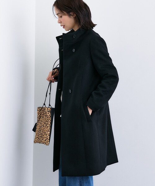 ◇【ウール100％】スタンドカラーロングコート（その他アウター