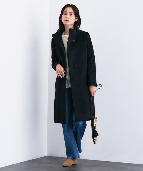 ◇【ウール100％】スタンドカラーロングコート（その他アウター