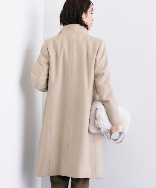 ◇【ウール100％】スタンドカラーロングコート（その他アウター