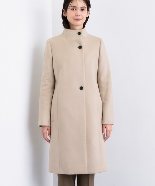 ◇【ウール100％】スタンドカラーロングコート（その他アウター
