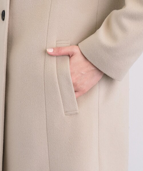◇【ウール100％】スタンドカラーロングコート（その他アウター