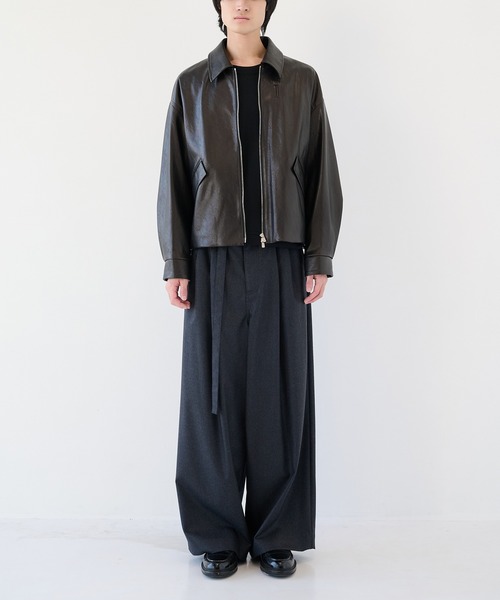 SHAREEF（シャリーフ）の「【SHAREEF】レザーブルゾン（ブルゾン・メンズ・ブラウン/ブラック・1/2）」の5枚目の写真