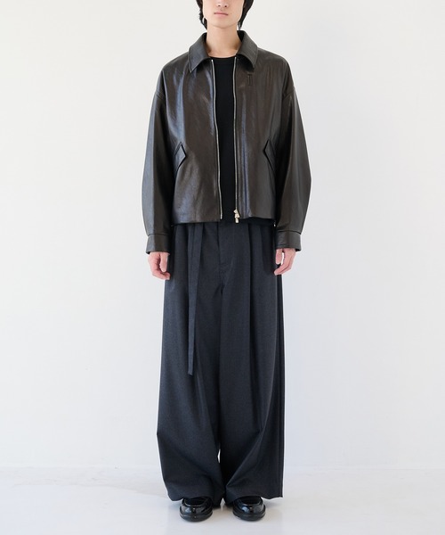 SHAREEF（シャリーフ）の「【SHAREEF】レザーブルゾン（ブルゾン・メンズ・ブラウン/ブラック・1/2）」の6枚目の写真