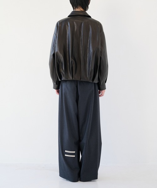 SHAREEF（シャリーフ）の「【SHAREEF】レザーブルゾン（ブルゾン・メンズ・ブラウン/ブラック・1/2）」の8枚目の写真