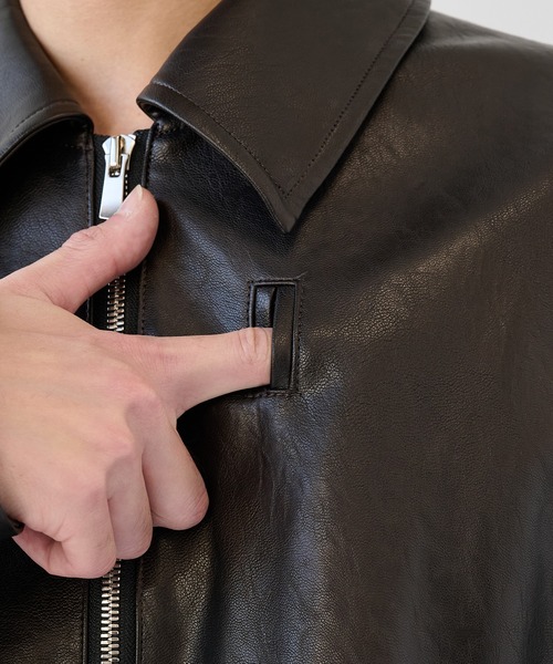 SHAREEF（シャリーフ）の「【SHAREEF】レザーブルゾン（ブルゾン・メンズ・ブラウン/ブラック・1/2）」の14枚目の写真
