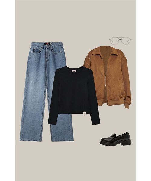 AVANDRESS(アバンドレス )の「STRAIGHT WIDE DENIM PANTS LIGHT BLUE(デニムパンツ・レディース・その他・SMALL/MEDIUM/LARGE/X-LARGE)」の13枚目の写真
