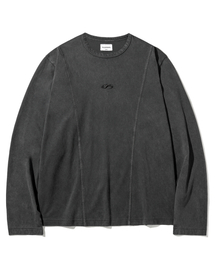 F.ILLUMINATE | ウォッシュドパネルロングスリーブ-チャコール(Tシャツ/カットソー)
