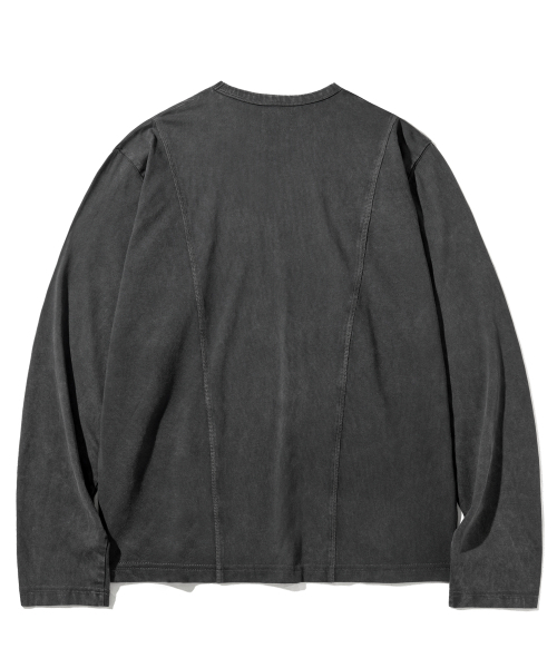 F.ILLUMINATE（フィルミネイト）の「ウォッシュドパネルロングスリーブ-チャコール（Tシャツ/カットソー・レディース・その他・SMALL/MEDIUM/LARGE）」の2枚目の写真