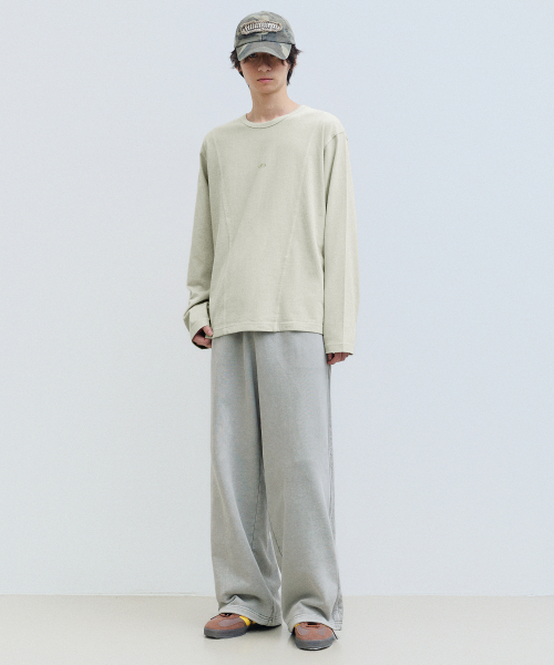 F.ILLUMINATE（フィルミネイト）の「ウォッシュドパネルロングスリーブ-チャコール（Tシャツ/カットソー・レディース・その他・SMALL/MEDIUM/LARGE）」の6枚目の写真