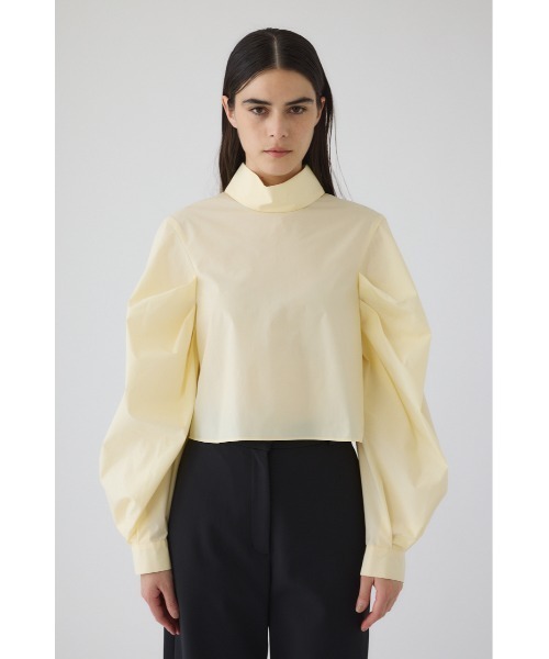 RIM.ARK（リムアーク）の「Folded neck tuck blouse フォールディッド