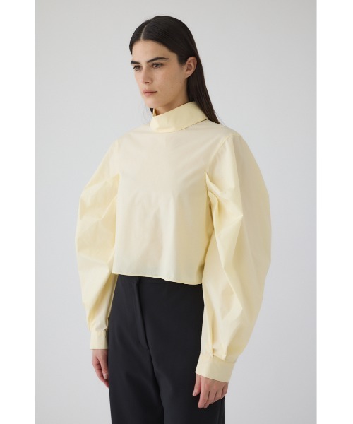 RIM.ARK(リムアーク)の「Folded neck tuck blouse フォールディッドネックタックブラウス(シャツ/ブラウス・レディース・ライトイエロー/ブラック/ネイビー/ホワイト・36/38)」の21枚目の写真