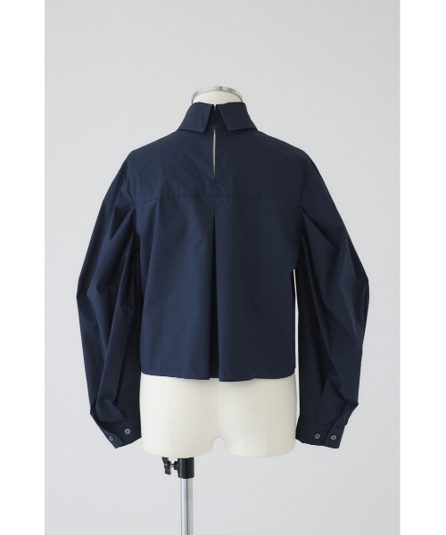 【RIM.ARK】ブラウス Folded neck tuck blouse フォールディッドネックタックブラウス