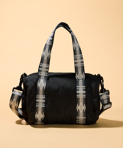 PENDLETON（ペンドルトン）の「【 PENDLETON / ペンドルトン 】キルティング2WAYミニドラムバッグ（ショルダーバッグ・レディース・ブラック/オリーブ・FREE）」の4枚目の写真