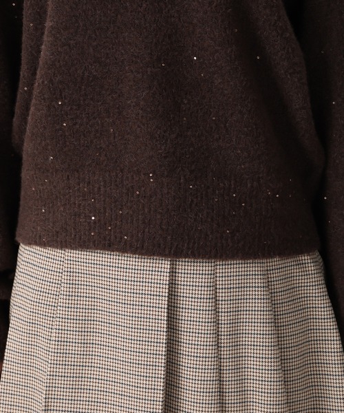 31 Sons de mode（トランテアン　ソン　ドゥ　モード）の「2025秋冬新作 ベロア肩リボンふわふわニット（ニット/セーター・レディース・ブルー/アイボリー/ブラウン/レッド・ﾌﾘ-）」の17枚目の写真