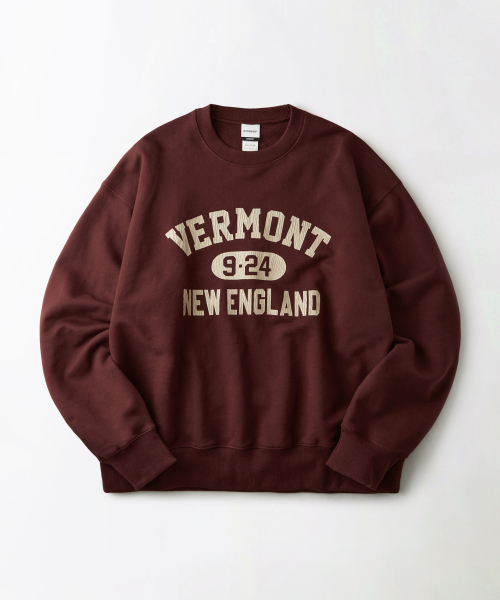 OUTSTANDING(アウトスタンディング)の「V.S.C SWEAT(VERMONT)_WINE(スウェット・レディース・その他・SMALL/MEDIUM/LARGE/X-SMALL)」の1枚目の写真