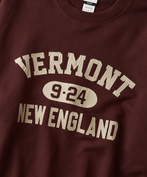 OUTSTANDING(アウトスタンディング)の「V.S.C SWEAT(VERMONT)_WINE(スウェット・レディース・その他・SMALL/MEDIUM/LARGE/X-SMALL)」の4枚目の写真