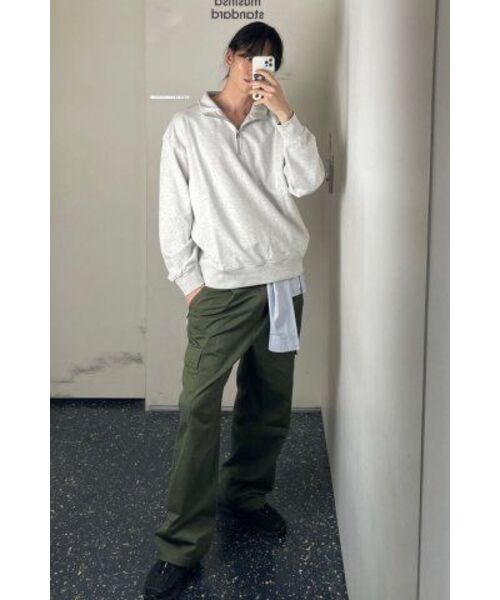 MUSINSA STANDARD（ムシンサスタンダード）の「ワンタックワイドカーゴパンツ [セージグリーン]（その他パンツ・メンズ・その他・40/38/42/36/34/32/30/31/33/26/27/28/29）」の7枚目の写真