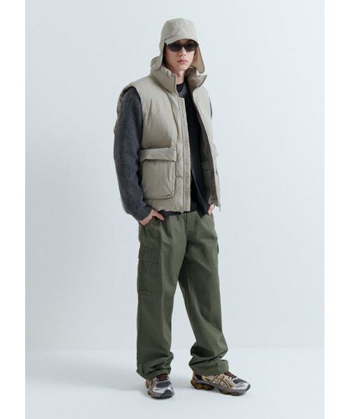 MUSINSA STANDARD（ムシンサスタンダード）の「ワンタックワイドカーゴパンツ [セージグリーン]（その他パンツ・メンズ・その他・40/38/42/36/34/32/30/31/33/26/27/28/29）」の5枚目の写真