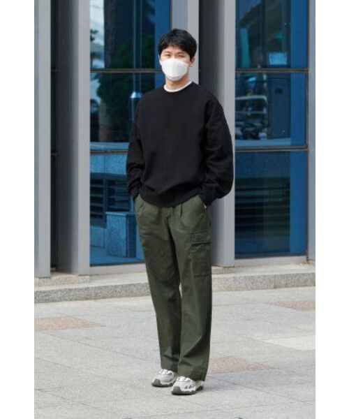 MUSINSA STANDARD（ムシンサスタンダード）の「ワンタックワイドカーゴパンツ [セージグリーン]（その他パンツ・メンズ・その他・40/38/42/36/34/32/30/31/33/26/27/28/29）」の3枚目の写真