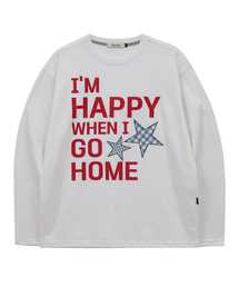 WaiKei | I AM HAPPY ロングスリーブ Tシャツ ホワイト(Tシャツ/カットソー)