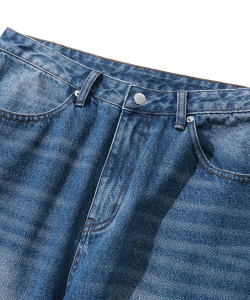 TRILLION(トリリオン)の「パラシュートカーゴリベットデニムパンツ (ミドルブルー)(デニムパンツ・レディース・その他・X-LARGE/SMALL/MEDIUM/LARGE)」の7枚目の写真