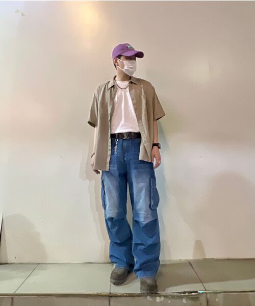 TRILLION(トリリオン)の「パラシュートカーゴリベットデニムパンツ (ミドルブルー)(デニムパンツ・レディース・その他・X-LARGE/SMALL/MEDIUM/LARGE)」の14枚目の写真