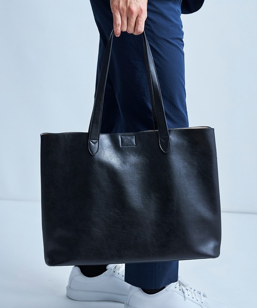 UNION STATION（ユニオンステーション）の「fulcro別注トートバッグ（トートバッグ・メンズ・ネイビー/ブラウン/ブラック・7）」の2枚目の写真