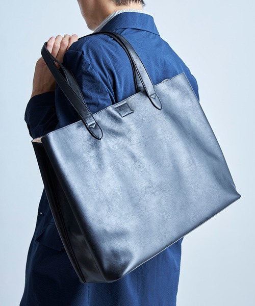 UNION STATION（ユニオンステーション）の「fulcro別注トートバッグ（トートバッグ・メンズ・ネイビー/ブラウン/ブラック・7）」の6枚目の写真