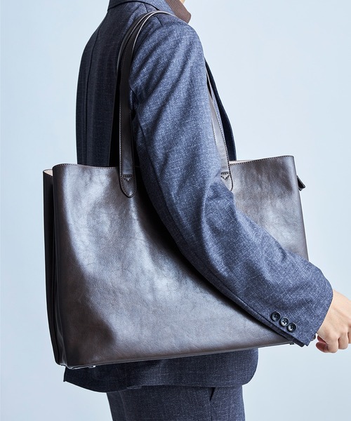 UNION STATION（ユニオンステーション）の「fulcro別注トートバッグ（トートバッグ・メンズ・ネイビー/ブラウン/ブラック・7）」の4枚目の写真