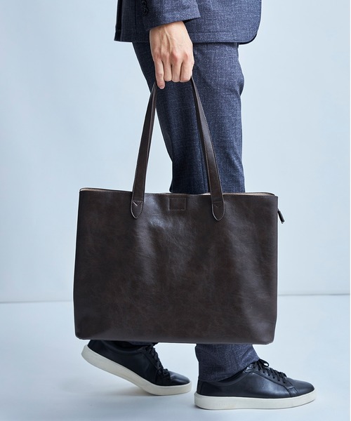 UNION STATION（ユニオンステーション）の「fulcro別注トートバッグ（トートバッグ・メンズ・ネイビー/ブラウン/ブラック・7）」の5枚目の写真