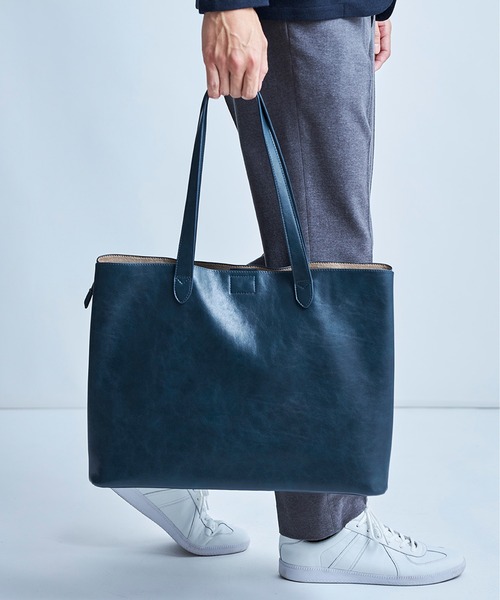 UNION STATION（ユニオンステーション）の「fulcro別注トートバッグ（トートバッグ・メンズ・ネイビー/ブラウン/ブラック・7）」の7枚目の写真