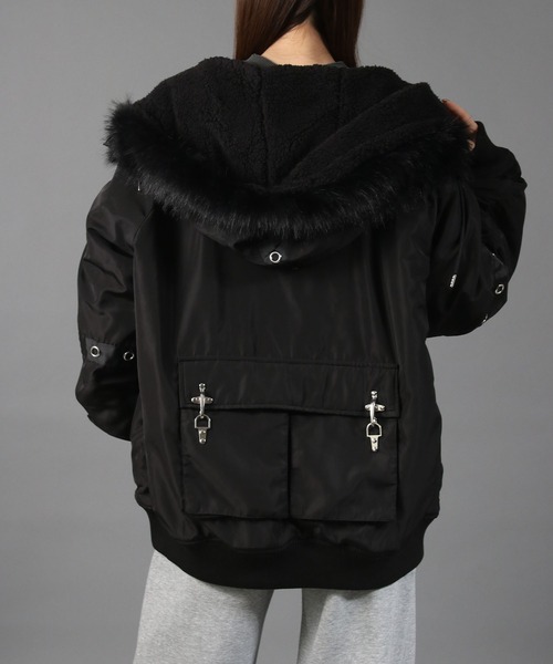 NYLAUS(ナイラス)の「【NYS】ファイヤーマンバックル N-2B フライトジャケット ブルゾン ファイヤーマンジャケット(ダウンジャケット/コート・メンズ・カーキ/ブラック・L/M)」の16枚目の写真