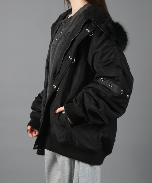 NYLAUS(ナイラス)の「【NYS】ファイヤーマンバックル N-2B フライトジャケット ブルゾン ファイヤーマンジャケット(ダウンジャケット/コート・メンズ・カーキ/ブラック・L/M)」の17枚目の写真